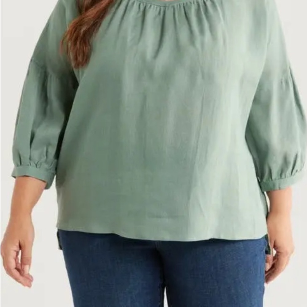 $NWT MSRP $184 Harshman Women's Olive Green Blouse